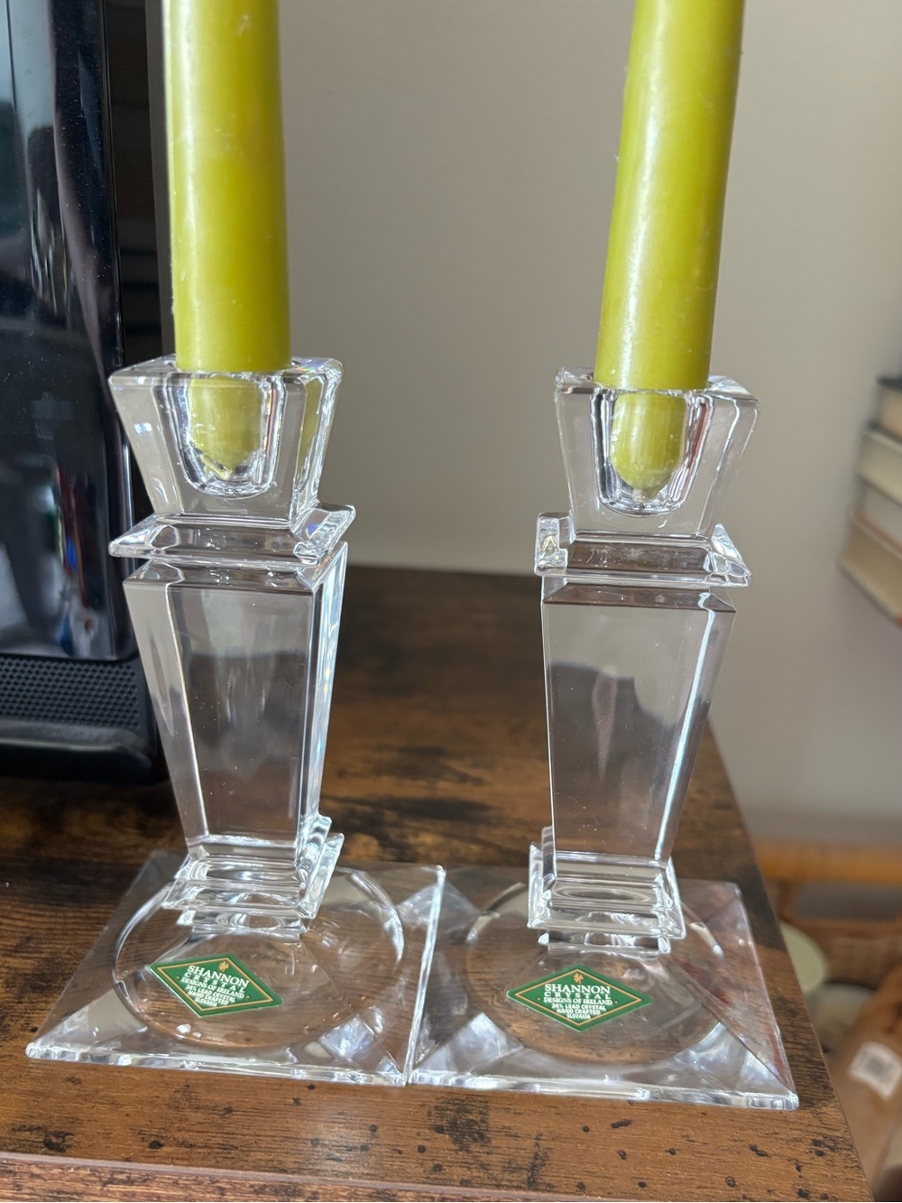 Vintage Irish crystal candle holders set of 2